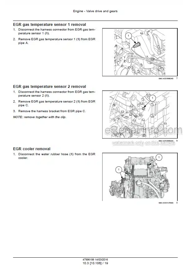 Photo 7 - Case CX220C Series 2 CX240C Service Manual Hydraulic Excavator 48024959