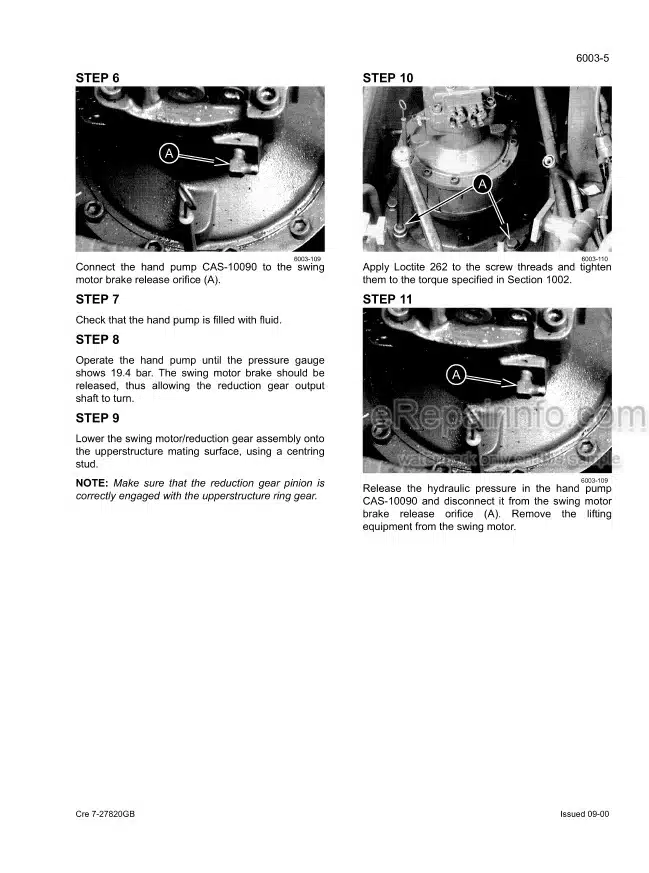 Photo 3 - Case CX210 CX230 CX240 Service Manual Crawler Excavator 9-93611