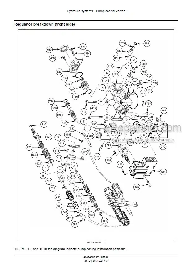 Photo 3 - Case CX220C Series 2 CX240C Service Manual Hydraulic Excavator 48024959
