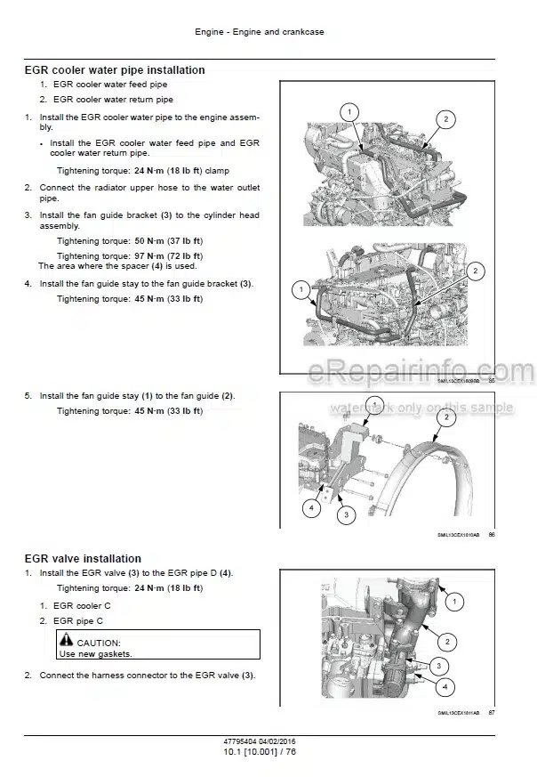 Photo 8 - Case CX225SR Tier 3 Service Manual Crawler Excavator 84184367