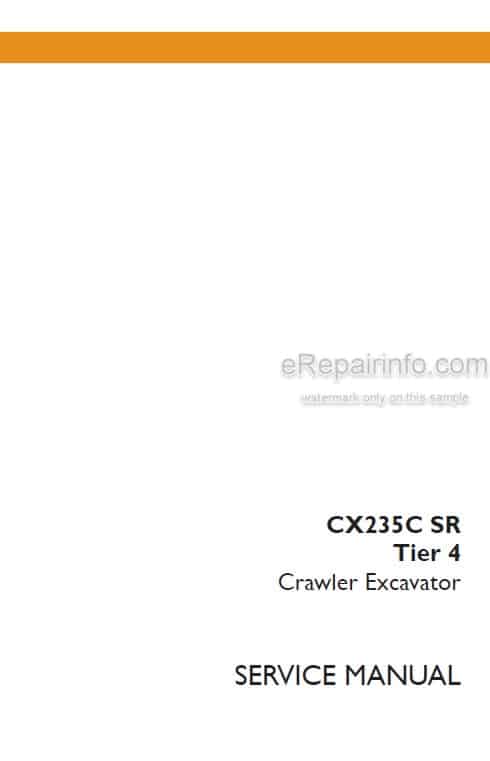 Photo 4 - Case CX235CSR Tier 4 Service Manual Crawler Excavator