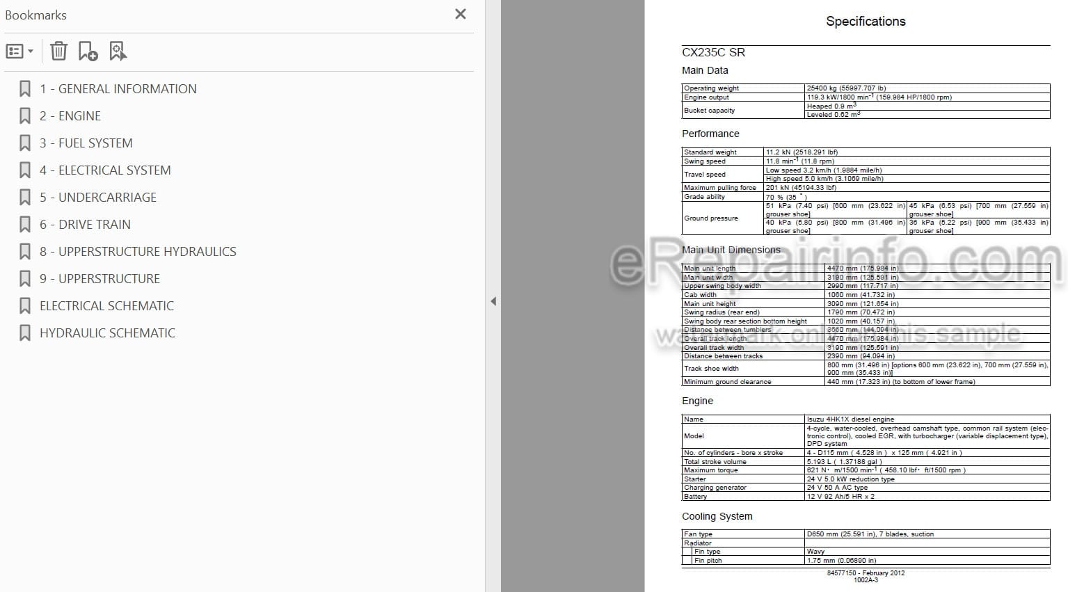Photo 3 - Case CX235CSR Tier 4 Service Manual Crawler Excavator