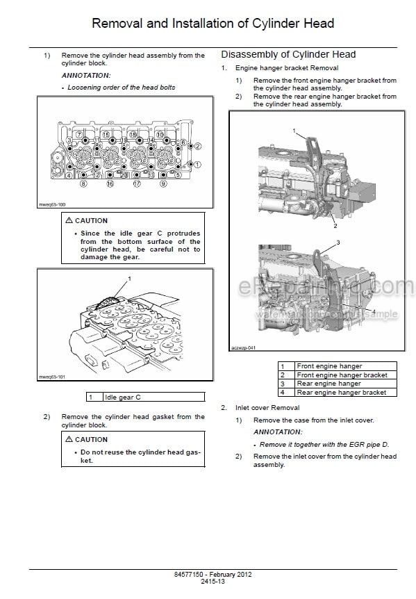Photo 2 - Case CX235CSR Tier 4 Service Manual Crawler Excavator