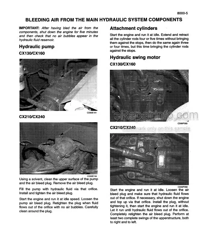 Photo 7 - Case CX240C Service Manual Crawler Excavator 48004712