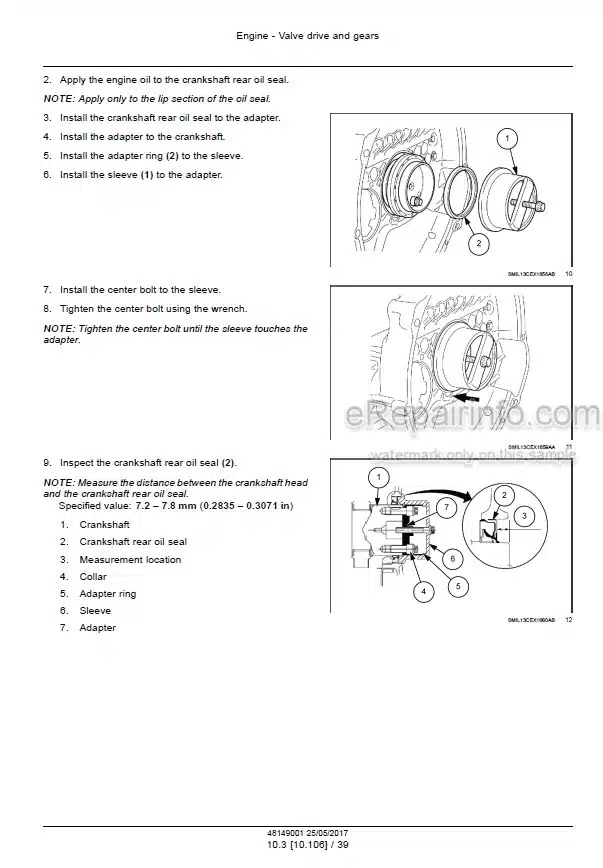 Photo 5 - Case CX245DSR Service Manual Crawler Excavator 48149001