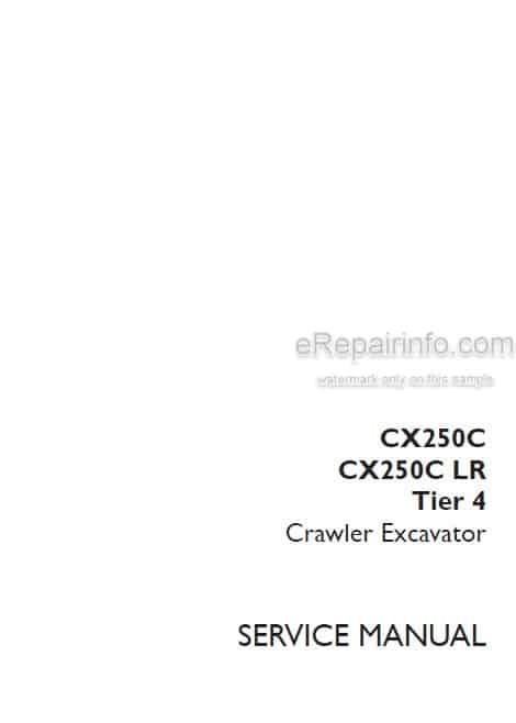 Photo 4 - Case CX250C CX250CLR Tier 4 Service Manual Crawler Excavator