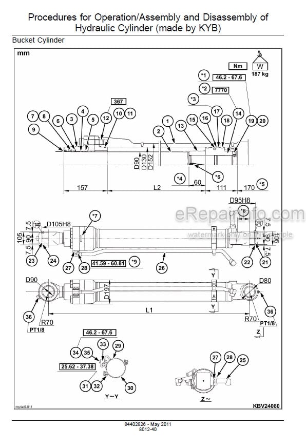 Photo 6 - Case CX250C CX250CLR Tier 4 Service Manual Crawler Excavator