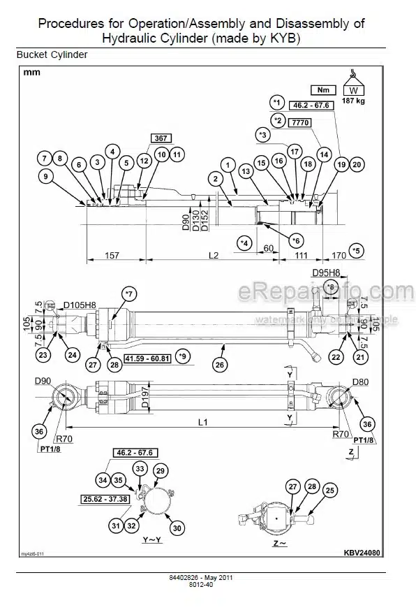 Photo 6 - Case CX250C CX250CLR Tier 4 Service Manual Crawler Excavator