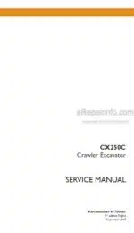 Photo 4 - Case CX250C Service Manual Crawler Excavator 47780401