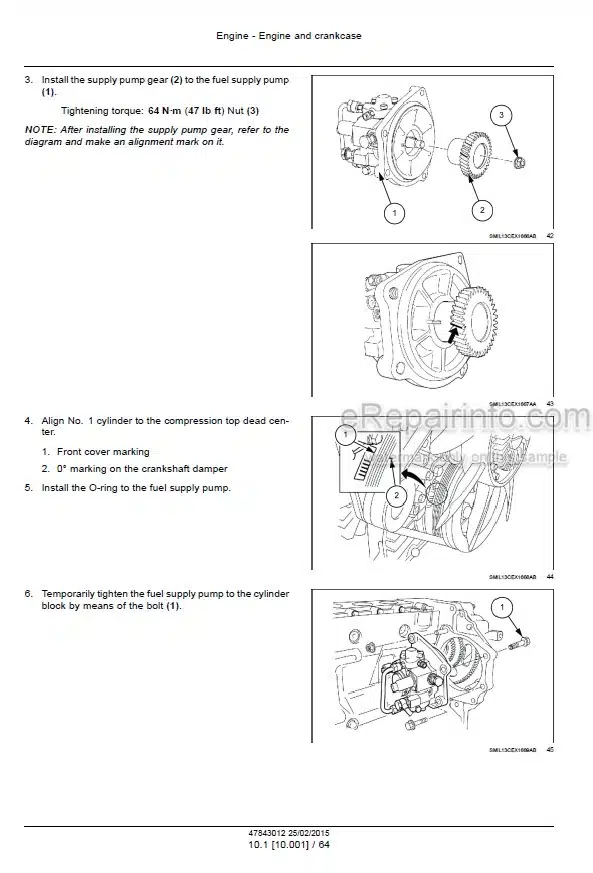 Photo 8 - Case CX250C Service Manual Crawler Excavator 47780401