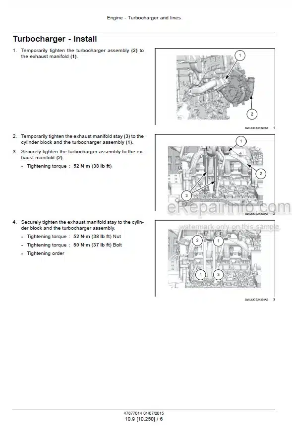 Photo 8 - Case CX260C Service Manual Crawler Excavator 47877014