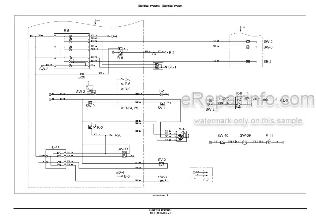 Photo 6 - Case CX26B CX30B Series 2 Service Manual Mini Excavator 84563194B