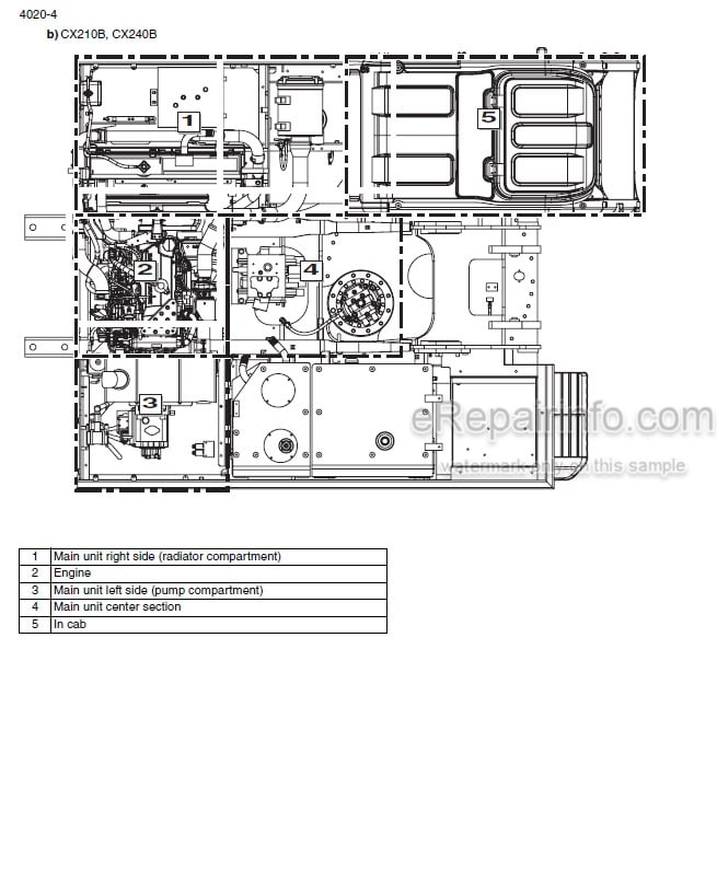 Photo 3 - Case CX290B Repair Manual Schematic Set Crawler Excavator 87637610NA