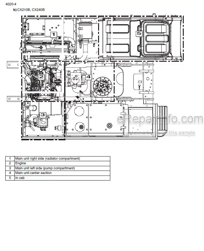 Photo 3 - Case CX290B Repair Manual Schematic Set Crawler Excavator 87637610NA