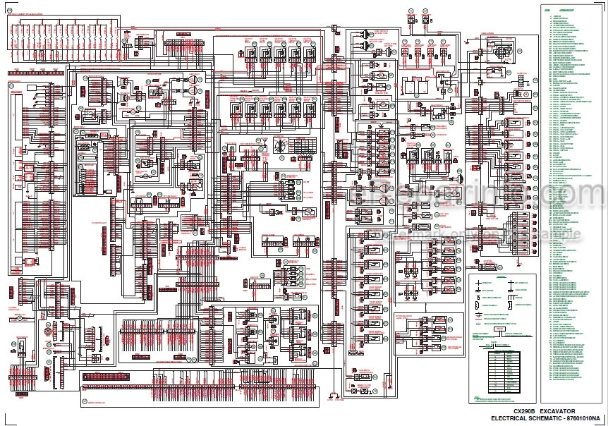 Photo 6 - Case CX290B Repair Manual Schematic Set Crawler Excavator 87637610NA