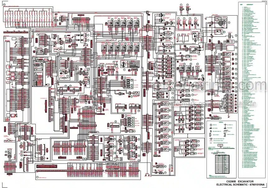 Photo 6 - Case CX290B Repair Manual Schematic Set Crawler Excavator 87637610NA
