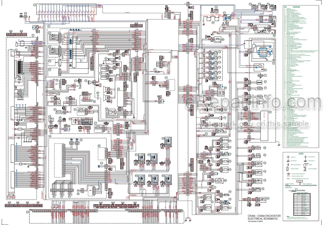 Photo 5 - Case CX330 CX350 Service Manual Crawler Excavator 9-42890