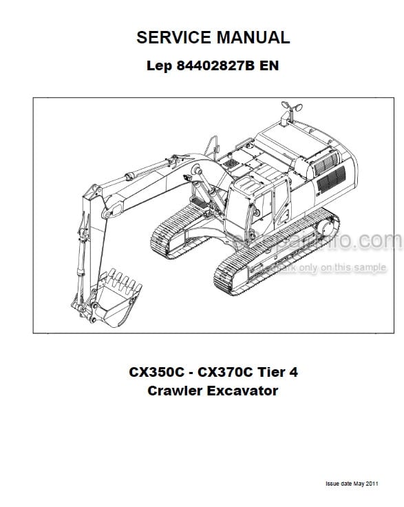 Photo 5 - Case CX350C CX370C Tier 4 Service Manual Crawler Excavator 84402827B