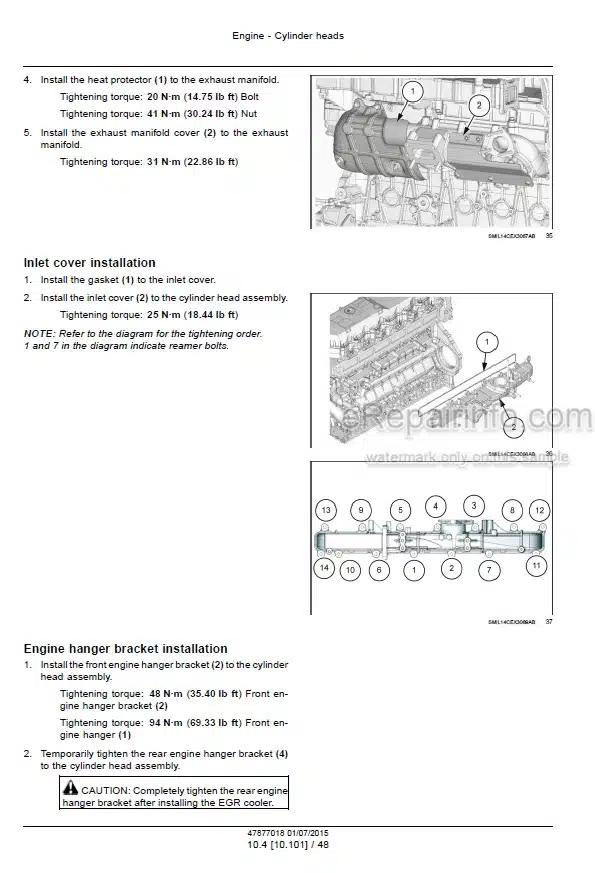 Photo 8 - Case CX350C CX370C Tier 4 Service Manual Crawler Excavator 84402827B