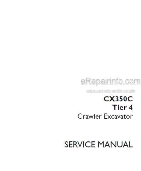 Photo 5 - Case CX350C Tier 4 Service Manual Crawler Excavator Combined