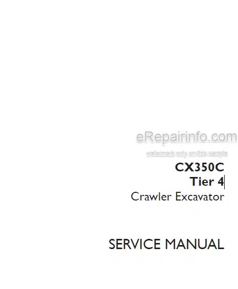 Photo 5 - Case CX350C Tier 4 Service Manual Crawler Excavator Combined
