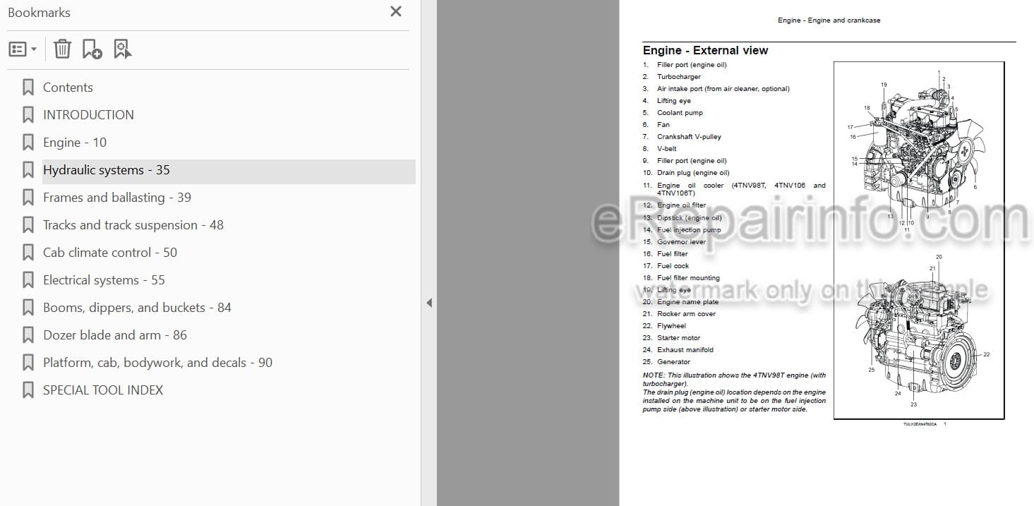 Photo 4 - Case CX35B CX39B Series 2 Service Manual Mini Excavator 47574272B