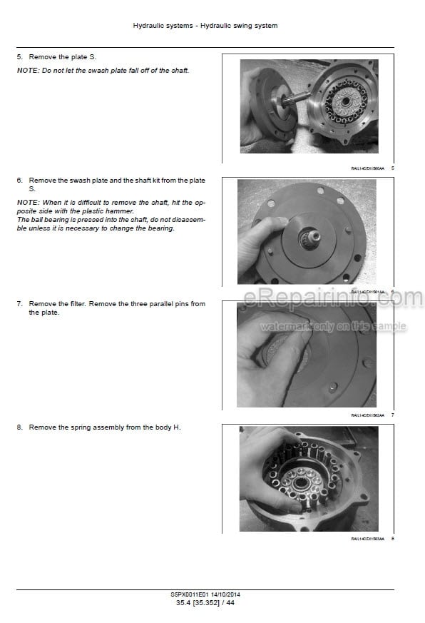 Photo 3 - Case CX36B Tier 4B Final Service Manual Compact Hydraulic Excavator