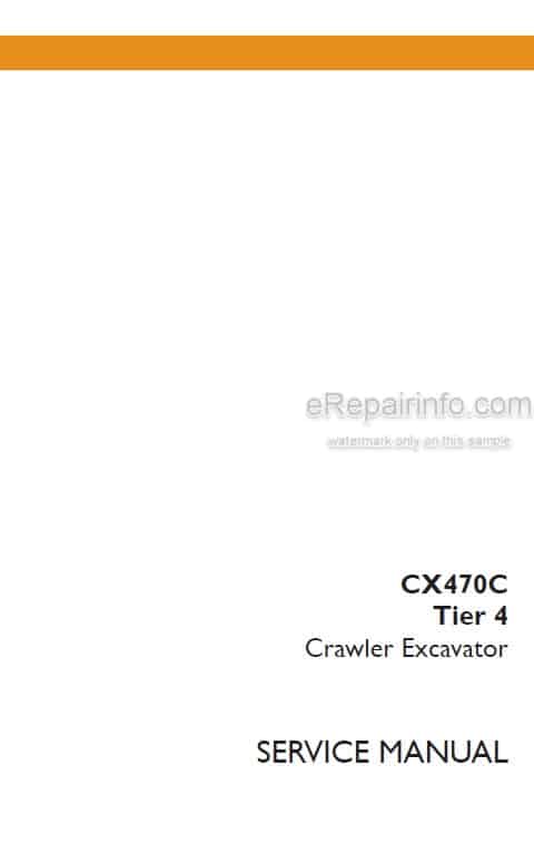 Photo 4 - Case CX470C Tier 4 Service Manual Crawler Excavator