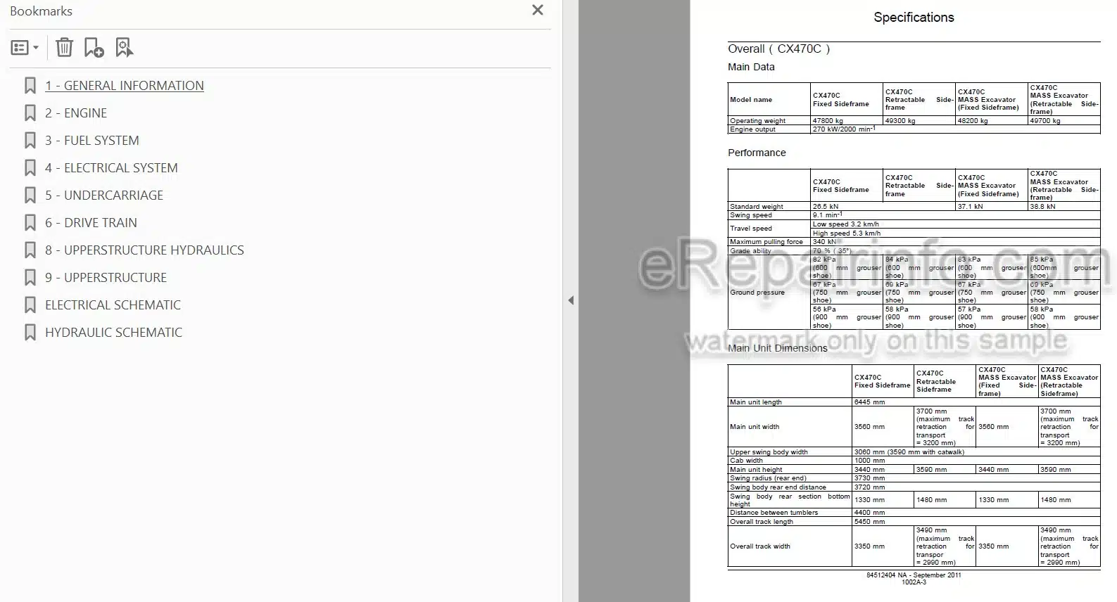 Photo 3 - Case CX470C Tier 4 Service Manual Crawler Excavator