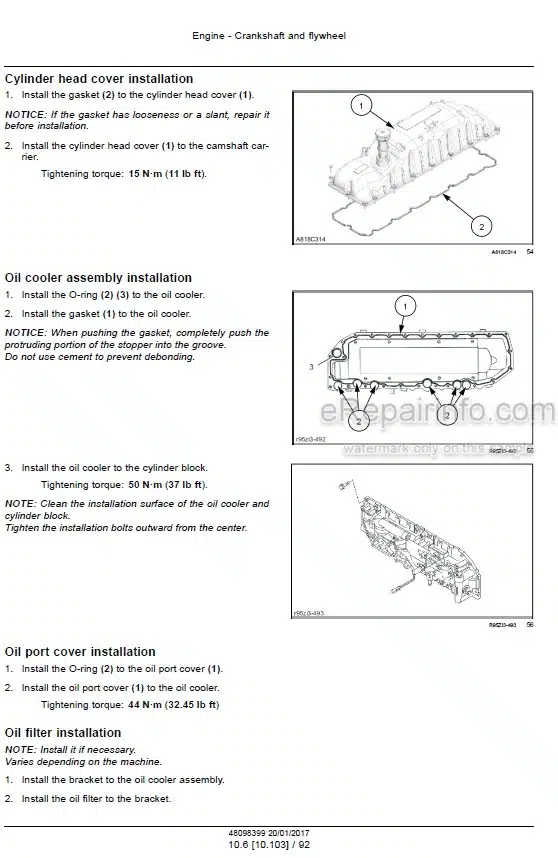 Photo 8 - Case CX50B Service Manual Hydraulic Excavator 6-77460