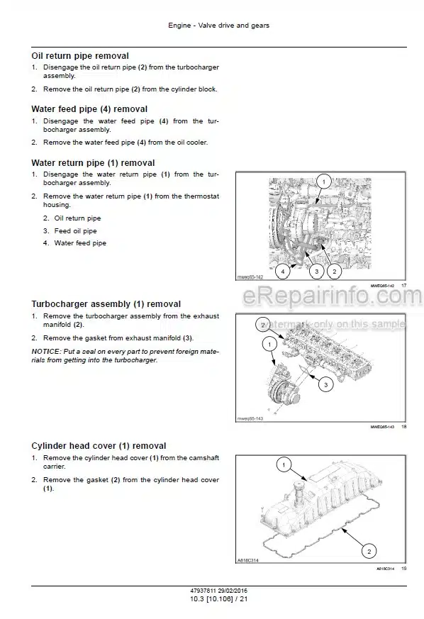 Photo 9 - Case CX490D CX500D Service Manual Crawler Excavator 47937811