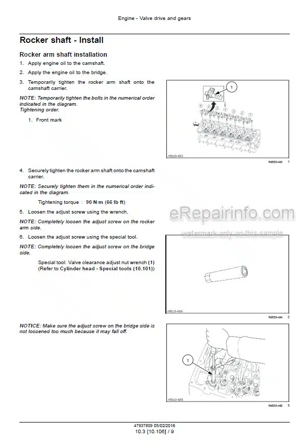 Photo 8 - Case CX490D CX500D Tier 4B Final Service Manual Crawler Excavator[2]