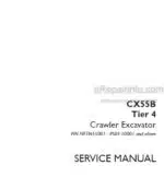Photo 5 - Case CX55B Tier 4 Service Manual Crawler Excavator PIN NETN55001 - PS04-10001 and above