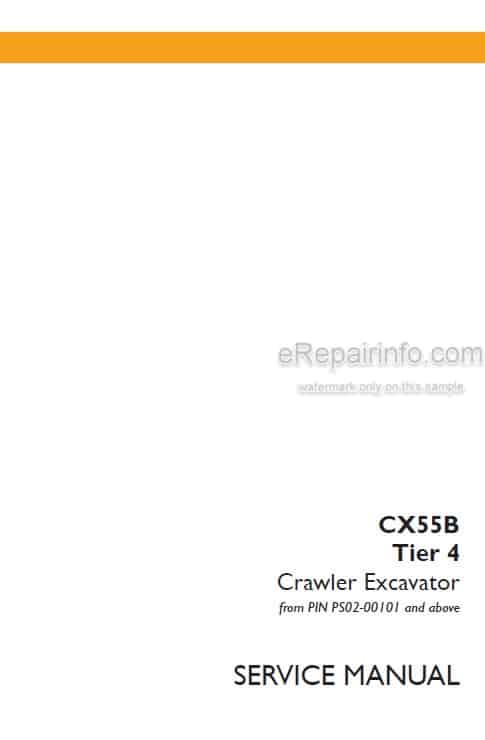 Photo 5 - Case CX55B Tier 4 Service Manual Crawler Excavator PIN PS02-00101 and above