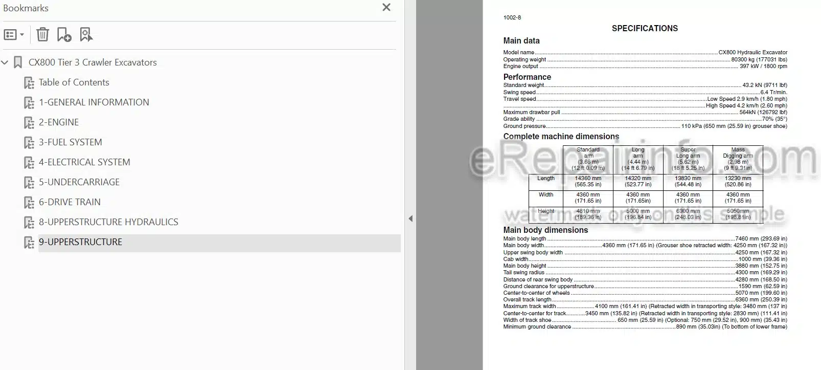 Photo 5 - Case CX800 Tier 3 Service Manual Crawler Excavator