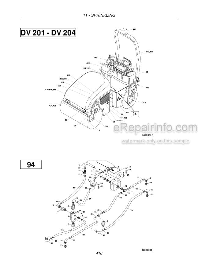 Photo 6 - Case DV201 DV202 DV204 Service Manual Vibratory Roller 9-54980