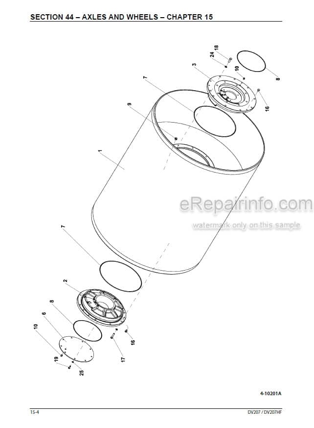 Photo 6 - Case DV207 DV207HF Service Manual Vibratory Roller 47508259