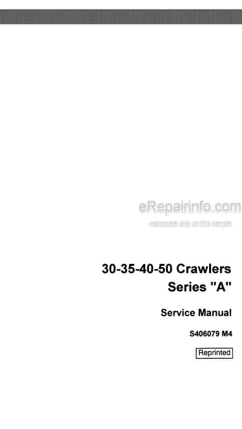Photo 5 - Case Drott 30 35 40 50 Series A Service Manual Crawler S406079M4