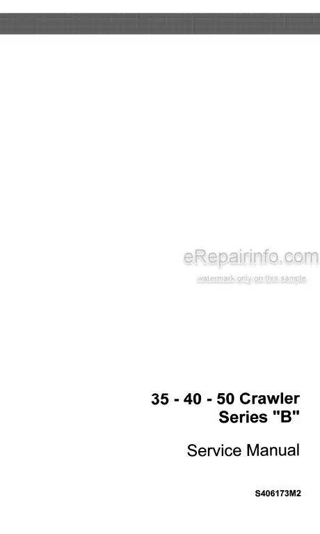 Photo 4 - Case Drott 35 40 50 Series B Service Manual Crawler S406173M2