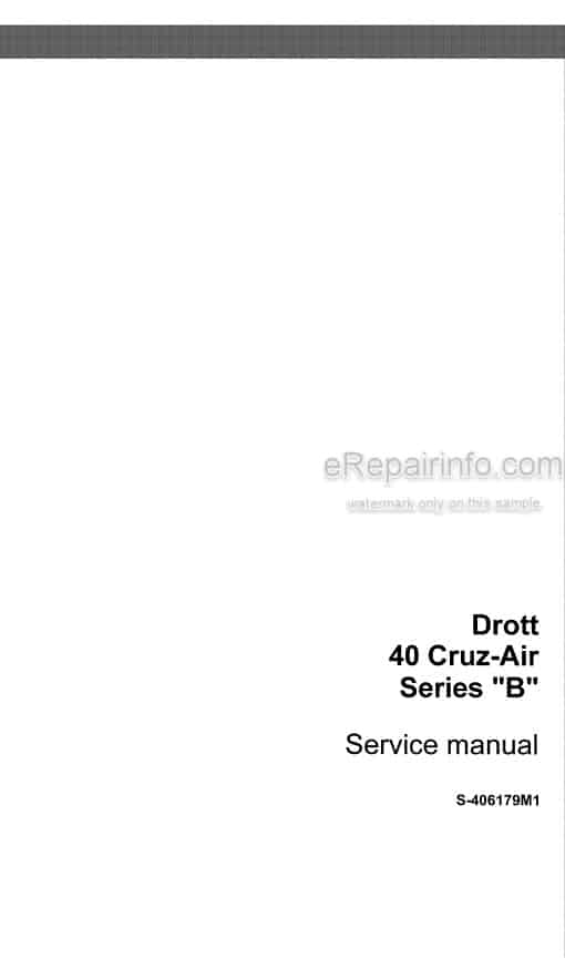 Photo 5 - Case Drott 40 Cruz Air Series B Service Manual Wheel Excavator S406179M1