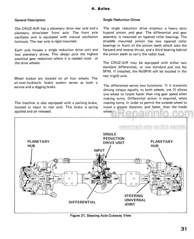Photo 6 - Case Drott 40 Cruz Air Series D Service Manual Wheel Excavator S406259M2