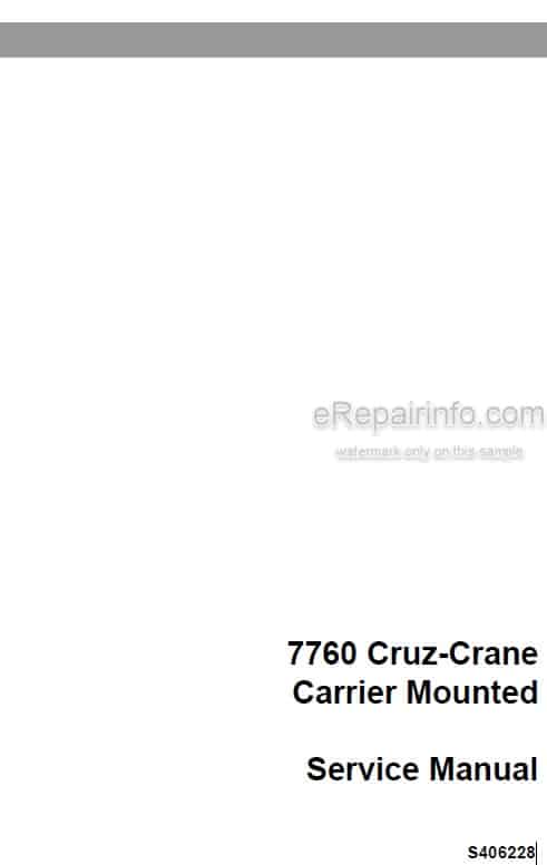 Photo 4 - Case Drott 7760 Service Manual Cruz Crane Carrier Mounted S406228
