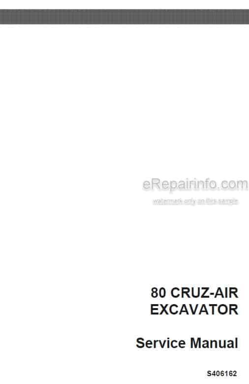 Photo 4 - Case Drott 80 Cruz Air Service Manual Excavator S406162