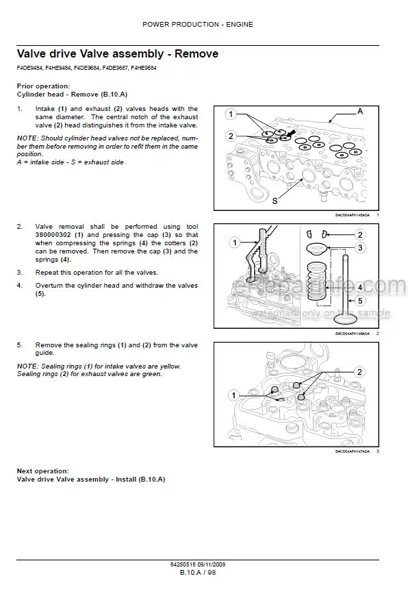 Photo 4 - Case F4CE9484 F4CE9684 F4DE9484  F4DE9684 F4DE9687 F4GE9484 F4GE9684 F4HE9484 F4HE9684 Tier 3 Service Manual Engine 84250518