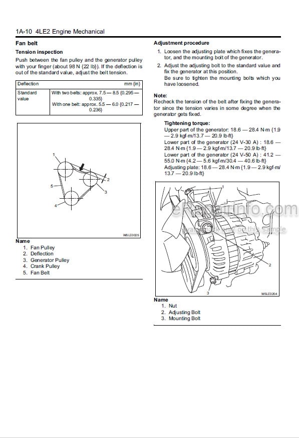 Photo 8 - Case Isuzu 4LE2 Tier 3 Service Manual Engine 87495896