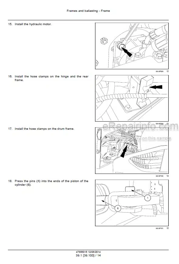 Photo 8 - Case PT240 Tier 3 Service Manual Pneumatic Line Roller 47703681