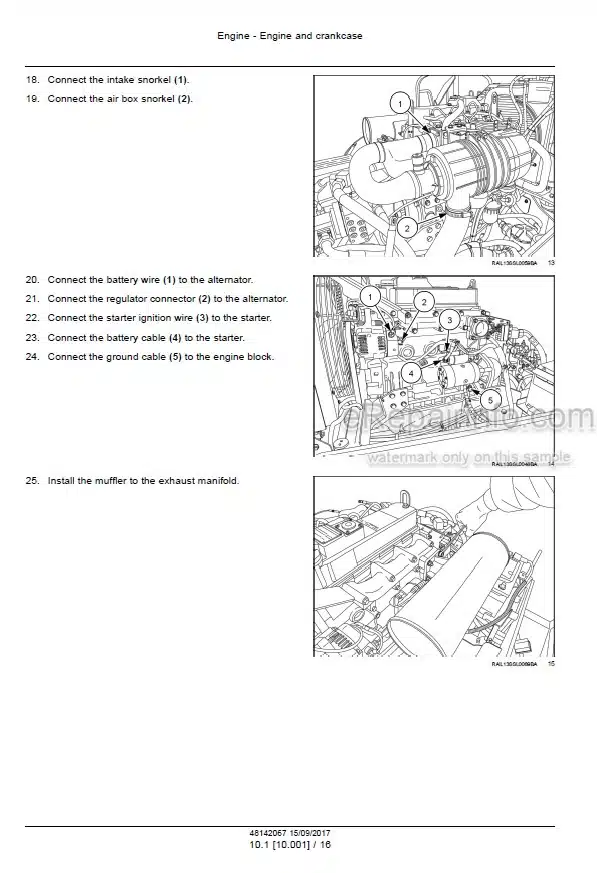 Photo 7 - Case DV36 DV45 DV45CC Tier 4A Interim Service Manual Combination Vibratory Roller 48142070