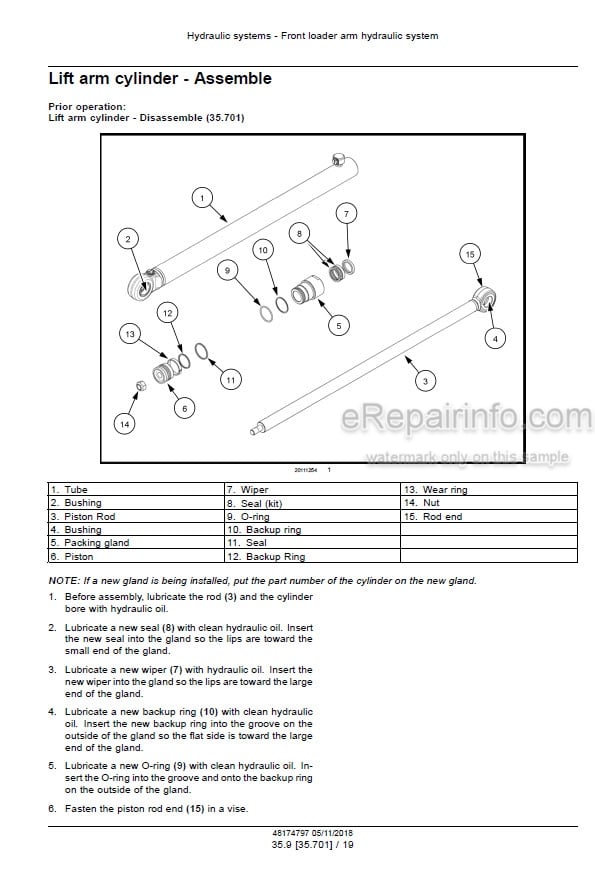 Photo 4 - Case TV450 Alpha Series Service Manual Compact Track Loader 48174797