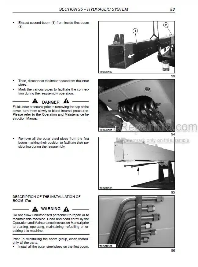 Photo 3 - Case ТХ130-40 ТХ130-43 ТХ130-45 ТХ140-43 ТХ140-45 ТХ170-45 Turbo Service Manual Telescopic Handler 87595115A