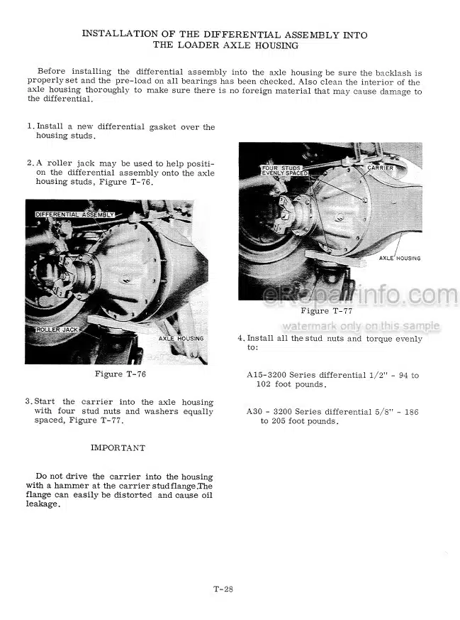 Photo 7 - Case W7 Service Manual Loader 9-76762